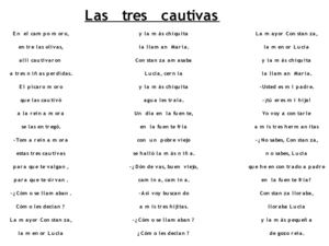 ROMANCE DE LAS TRES CAUTIVAS