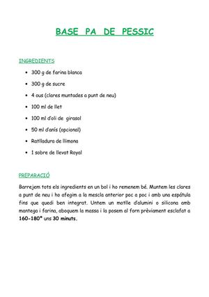 LES RECEPTES