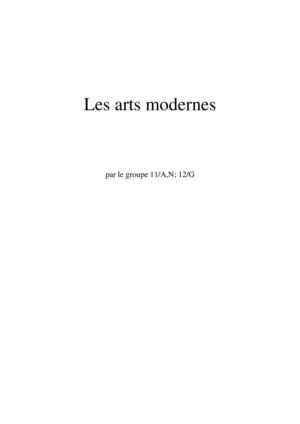 Arts modernes