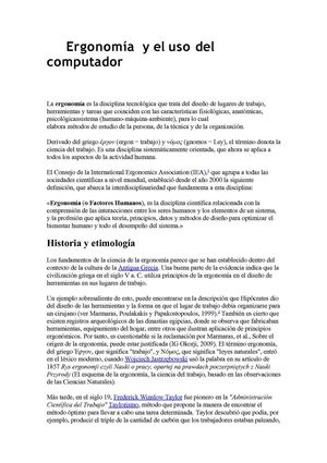 ergonomía y el uso del computador