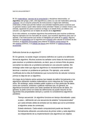 que es un algoritmo