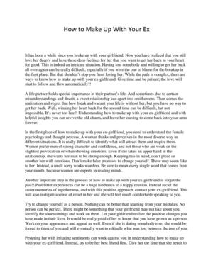 How to Make Up With Your Ex