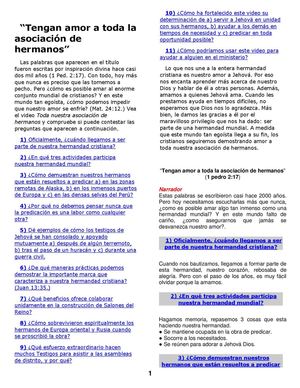 Tenga Amor a toda la asociacion de hermanos