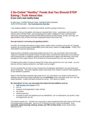 3 So-Called "Healthy" Foods that You Should STOP Eating | Truth About Abs