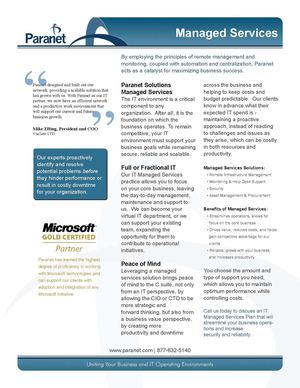 Managed IT Services by Paranet Solutions