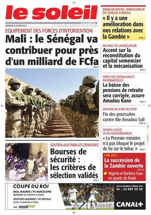 Edition du 30 janvier 2013