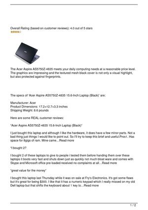 Acer Aspire AS5750Z-4835