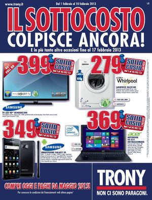 Volantino Trony dal 1/2 al 10/02/2013