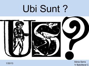 Ubi sunt. Xenia me fecit