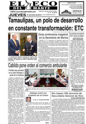 El Eco del Mante, jueves 31 de enero de 2013