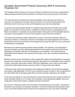 Canadian Government Protects Consumers With E-Commerce Protection Act