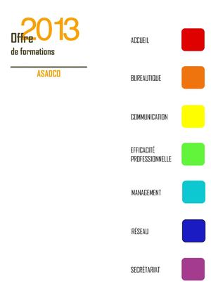 Catalogue formations 2013