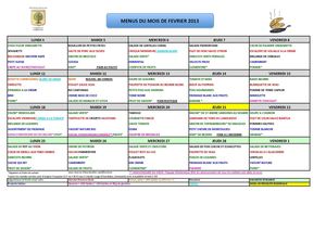 Menu cantine scolaire I Ville de Fabrègues