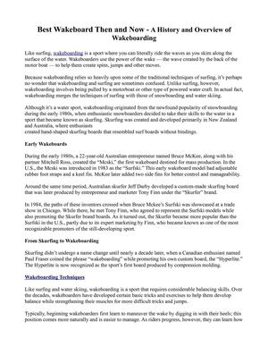 Best Wakeboard Then and Now - A Brief History and Breakdown of Wakeboarding