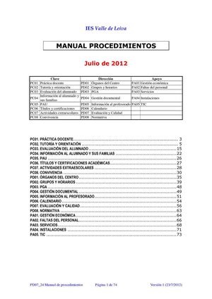 Manual de Procedimientos del IES Valle de Leiva. Alhama de Murcia.