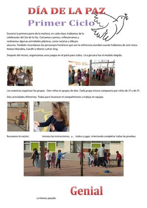 Día de la Paz en primer ciclo