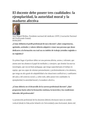 CUALIDADES QUE DEBE POSEER TODO DOCENTE