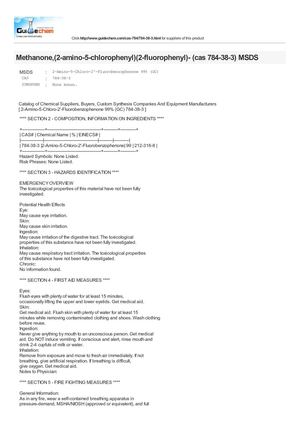 Methanone,(2-amino-5-chlorophenyl)(2-fluorophenyl)- (cas 784-38-3) MSDS
