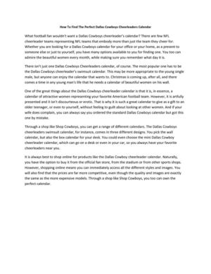 How To Find The Perfect Dallas Cowboys Cheerleaders Calendar