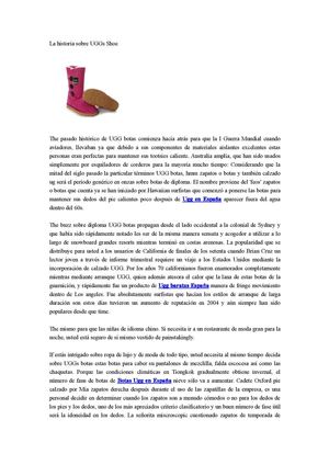 La historia sobre UGGs Shoe