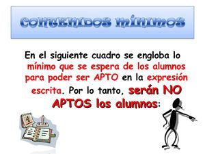CONTENIDOS MÍNIMOS