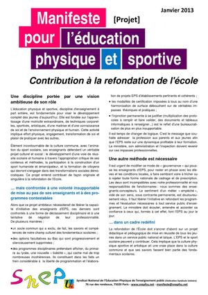 Projet de Manifeste pour l'EPS - Version 2