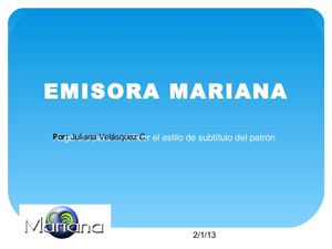 EMISORA MARIANA