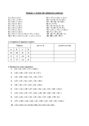 Operaciones con enteros