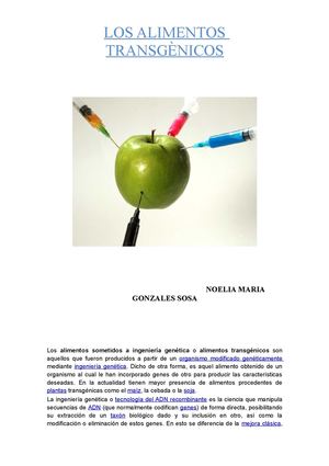 LOS ALIMENTOS TRANSGÈNICOS