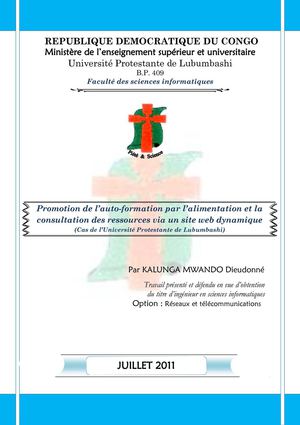 Promotion de l’auto-formation par l’alimentation et la  consultation des ressources via un site web dynamique