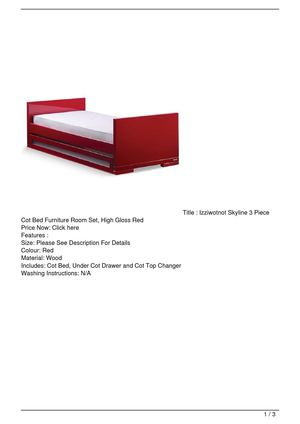 high gloss cot bed