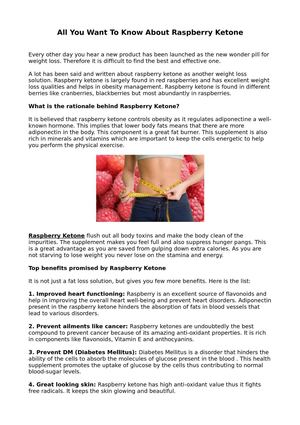 Raspberry Ketone