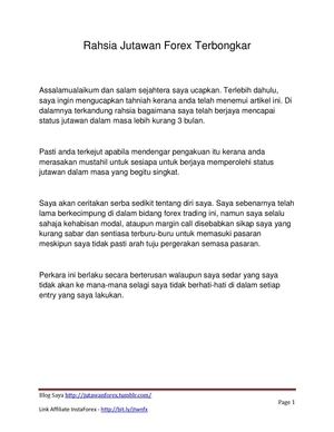 Rahsia Jutawan Forex Terbongkar