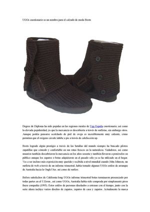 UGGs cuestionario es un nombre para el calzado de moda Boots