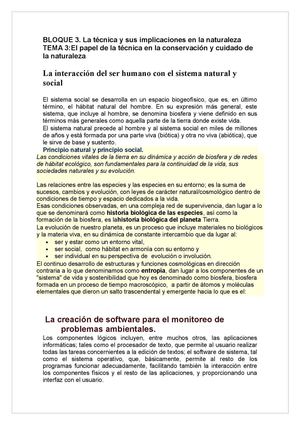 La naturaleza y los procecoso tecnicos