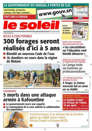 Edition du 4 Février 2013