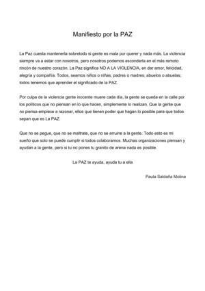 Manifiesto por la Paz