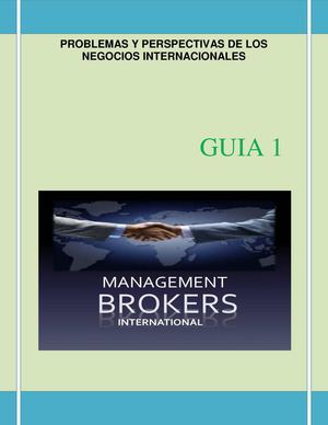 Guía 1 Los Negocios Internacionales y las Fuerzas Sistemicas del Mundo