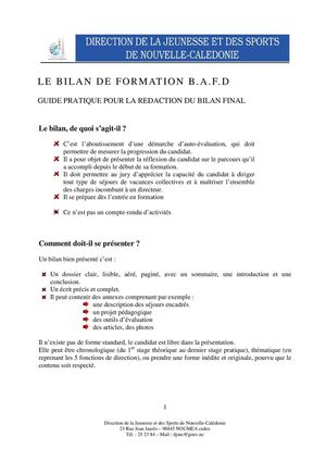aide à l'écriture du bilan