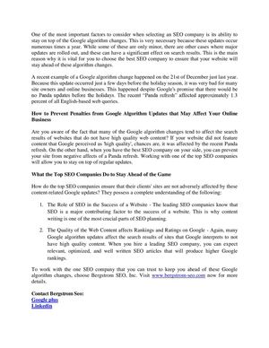 How the Best SEO Company Stays on Top of Google Algorithm Changes