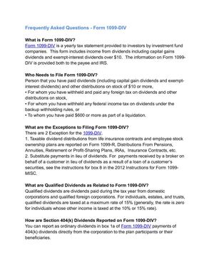 Efile 1099 DIV to IRS | Form 1099 DIV | Dividents & Distributions
