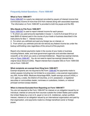 FAQ | E-File 1099 INT | Interest Income | File form 1099 INT online