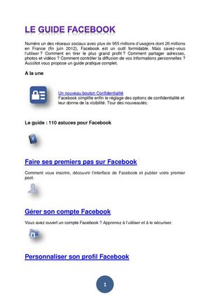 Le guide Facebook.