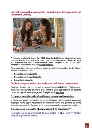 Internet responsable en mobilité