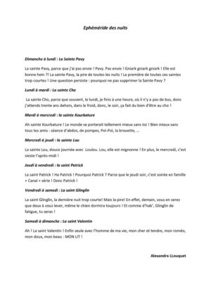 Plaisirs minuscules (1)