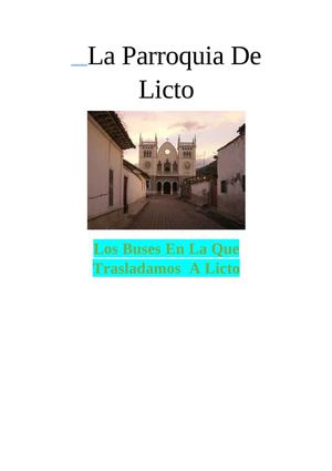 LA PARROQUIA DE LICTO 