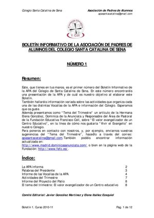 Boletín Informativo 1