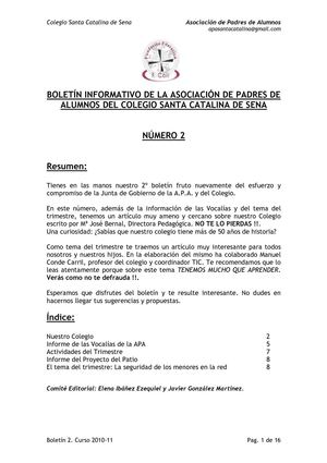 Boletín Informativo 2