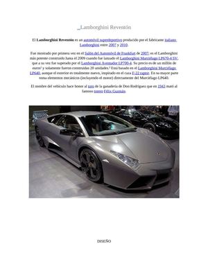 lanborghini reventon