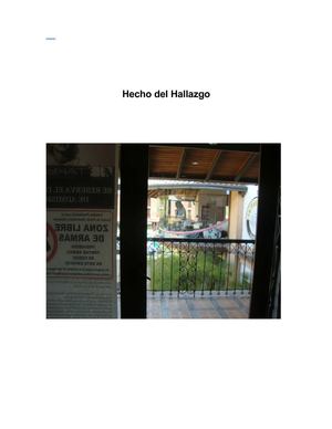 Inspeccion tecnica de la escena del Crimen